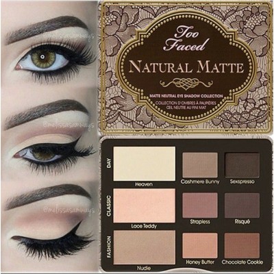 too faced natural matte (matte neutral eye shadow paelette) (wc5h)